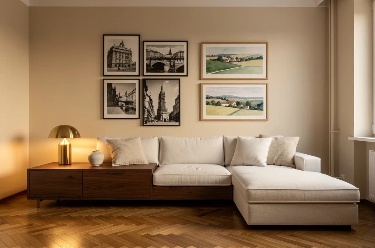 Modernizovaný panelák — fotografie Prahy a krajinomalby