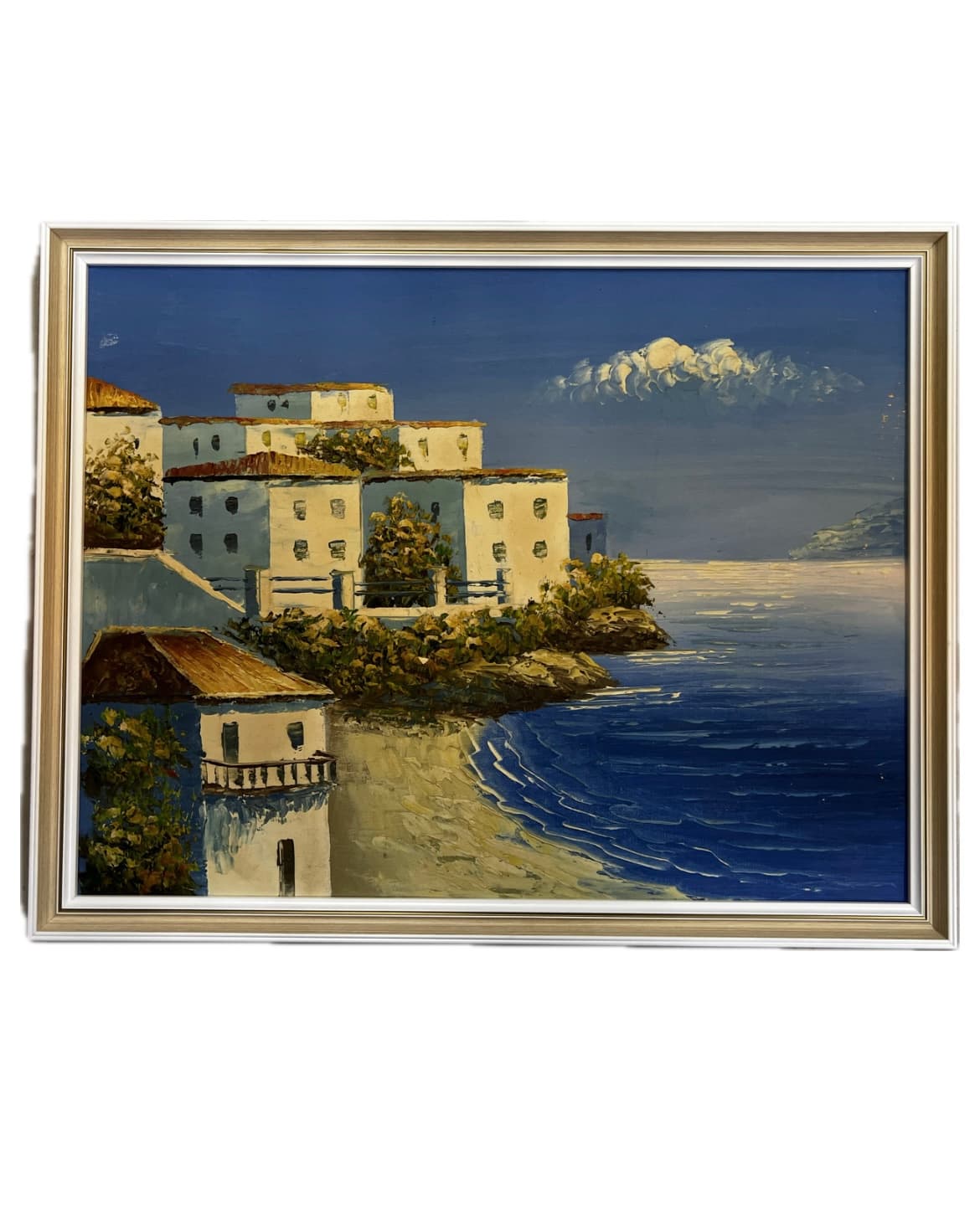 Moderní zarámování olejomalby v minimalistickém profilu